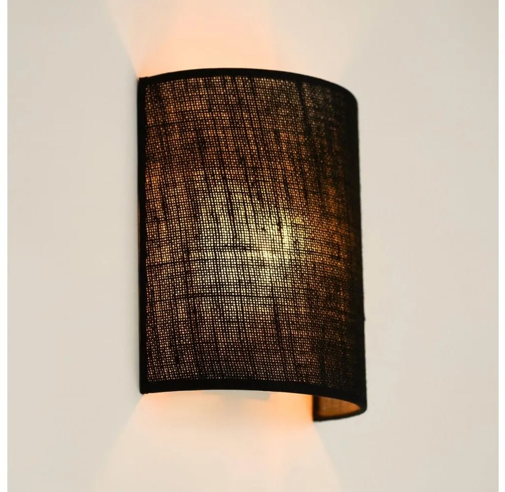 Brilagi - Lampa ścienna SEMI 1xE27/15W/230V pr. 20 cm czarna