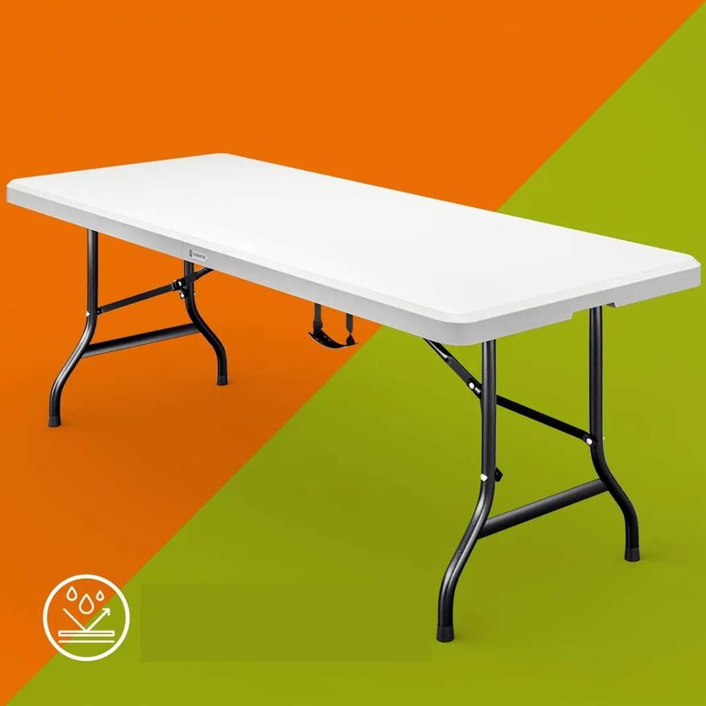 Bufetowy stół KAMIL składany, 76x183x74cm, biała Casaria