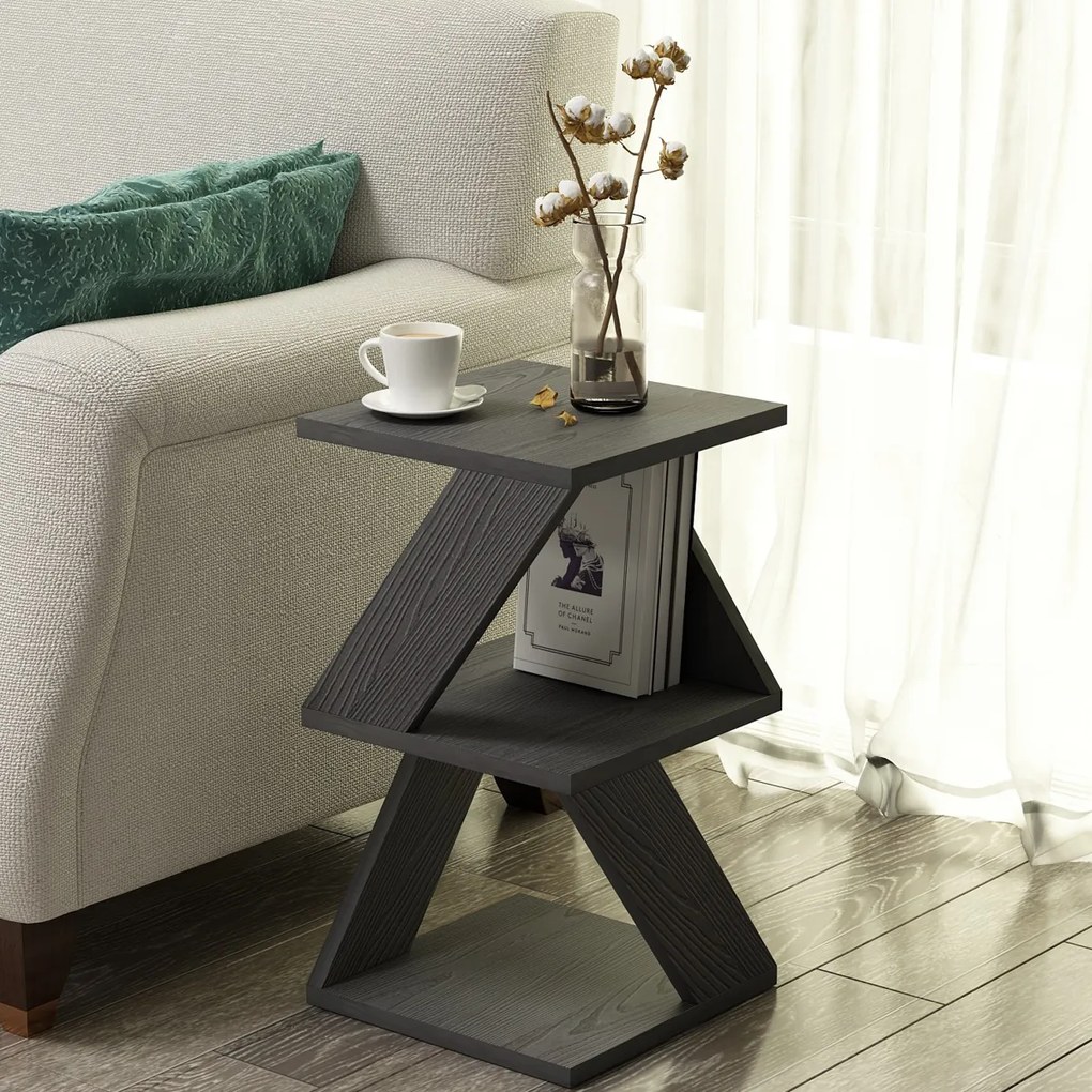 Stolik do odkładania Albeni Black Wooden