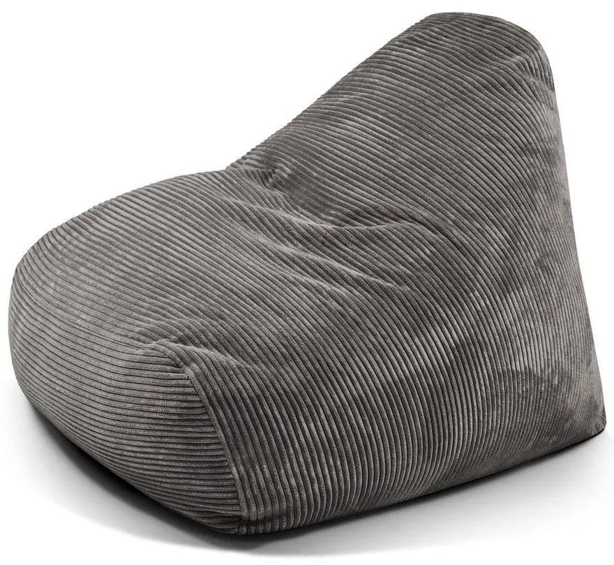 Ciemnoszary sztruksowy worek do siedzenia Snug 100 – SLOWDOWN