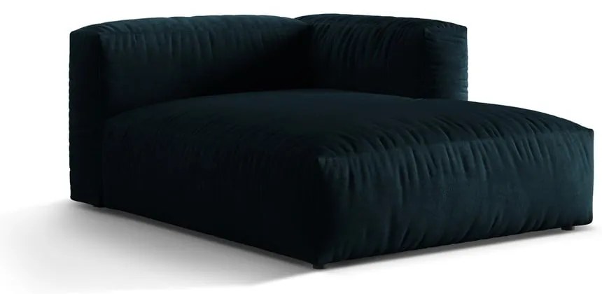 Ciemnoniebieski aksamitny moduł sofy (prawostronny) Martina – Micadoni