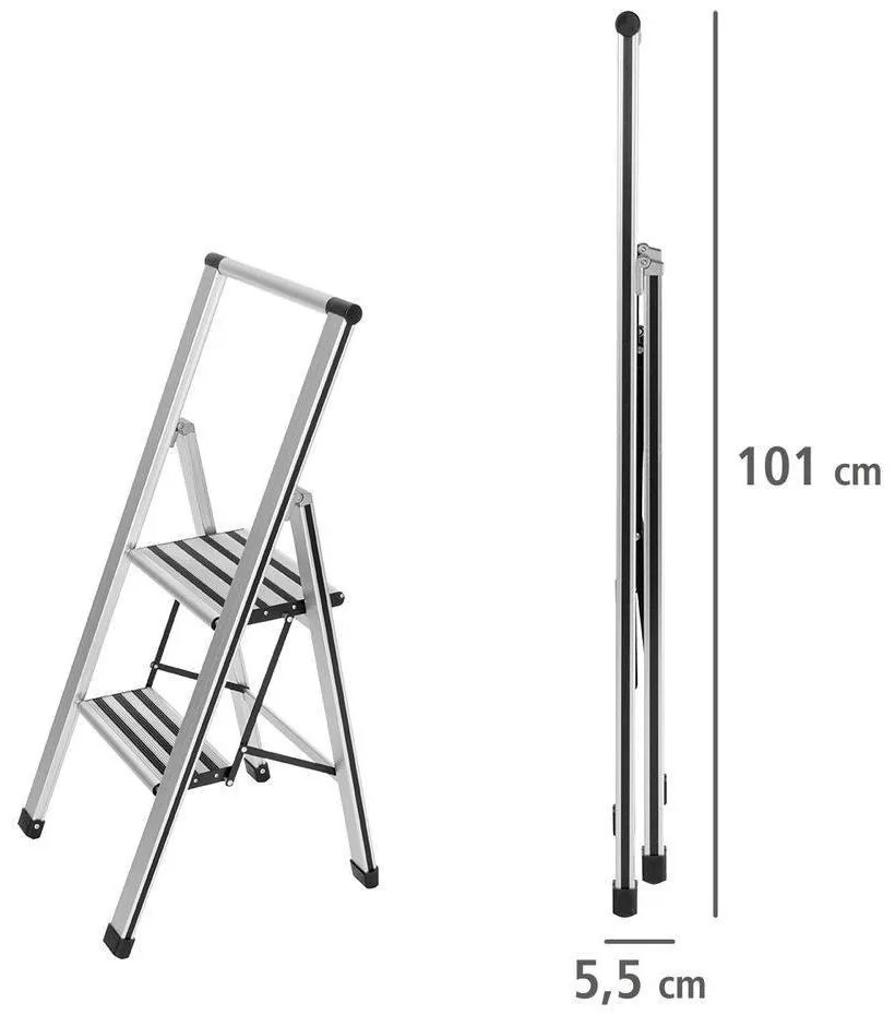 Aluminiowa drabina, 2-stopniowa, WENKO