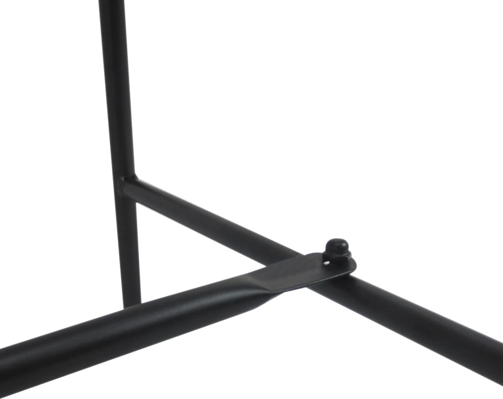 Ławka ogrodowa parkowa 2-osobowa metal czarna outsunny