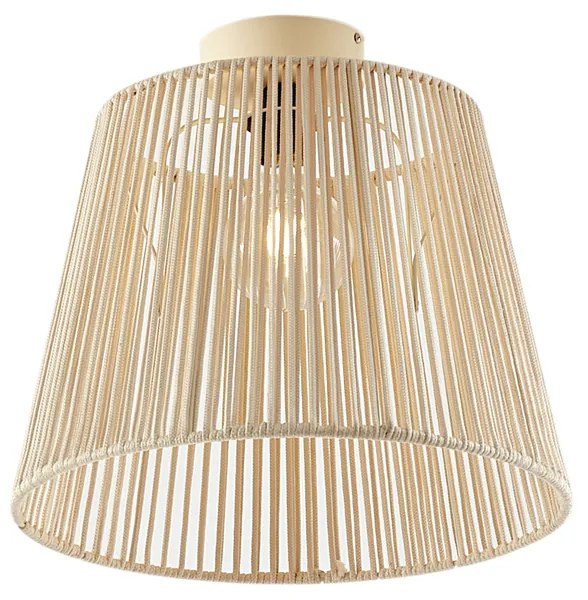 Zewnetrzna Zewnętrzna lampa sufitowa z beżowym sznurem IP54 - JaylaJapandi Oswietlenie zewnetrzne