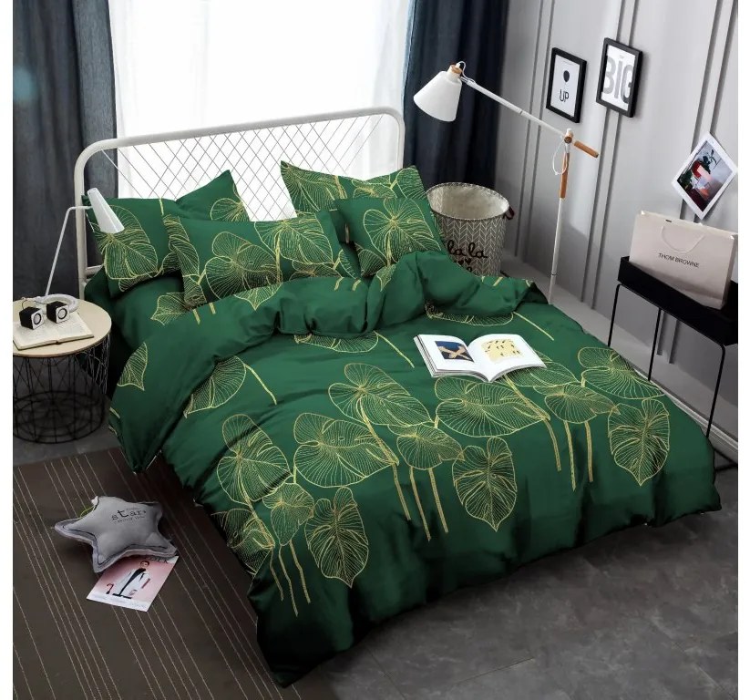 PrzytulneMieszkanie.pl PrzytulneMieszkanie.pl Pościel z mikrowłókna VENECIA zielone Rozmiar pościeli: 2 szt 70 x 90 cm | 200 x 220 cm