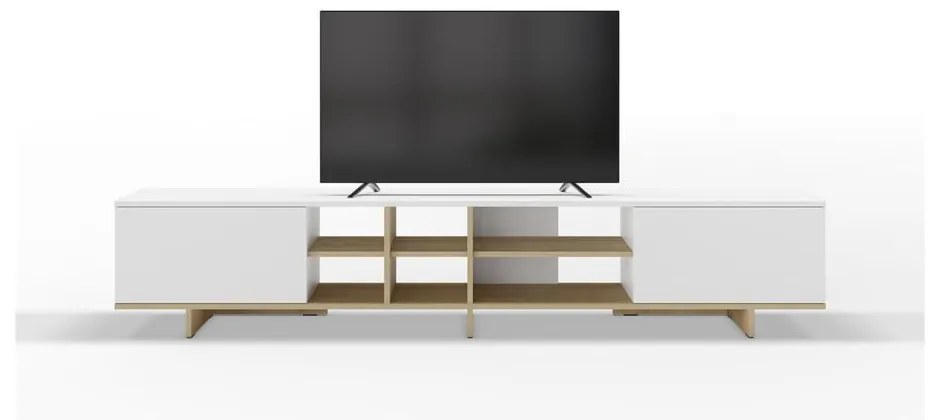 Biała szafka pod TV 230x44 cm Cequoia – Marckeric