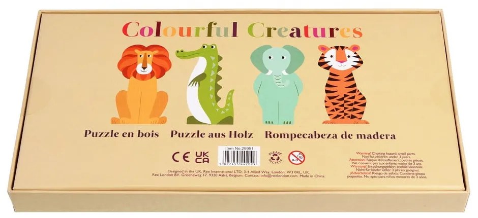 Puzzle drewniane Colourful Creatures – Rex London