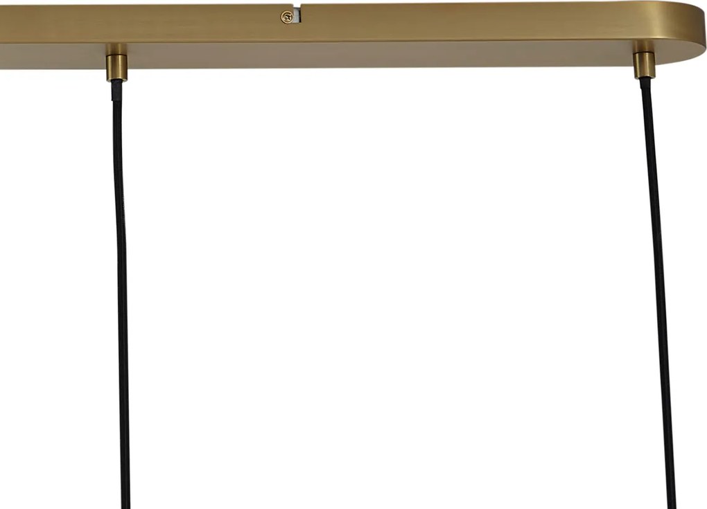 Brązowa lampa wisząca z dymionym bursztynowym i zielonym szkłem prostokątna 4-punktowa - Bao