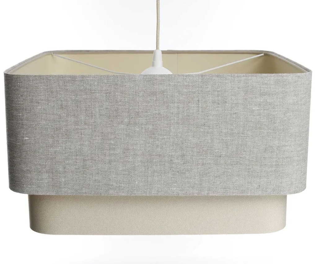 Lampa wisząca KWADRO DUO 004 51x47cm szara/beżowa BPS KONCEPT