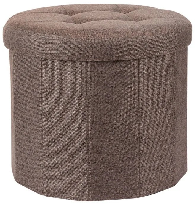 Pufa z pikowanym siedziskiem OTTOMAN, Ø 45 x 39 cm