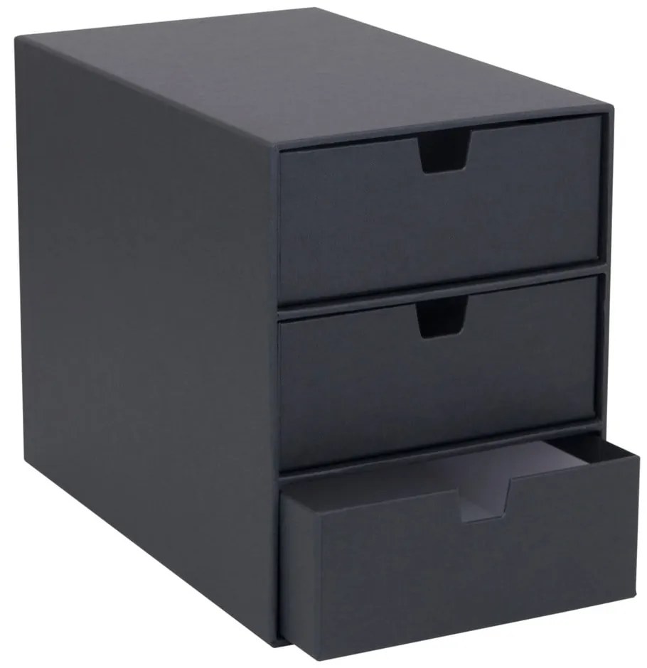 Ciemnoszary organizer z 3 szufladkami Bigso Box of Sweden Ingrid