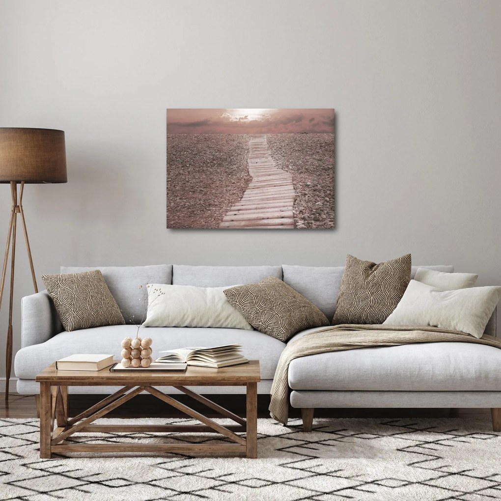 Obraz - Plaża żwirowa (70x50 cm)