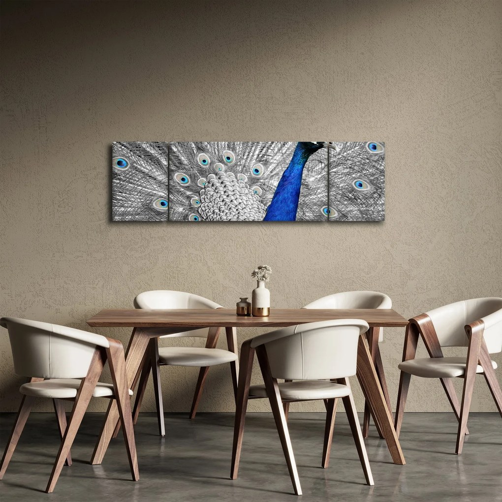 Obraz - niebieski paw (170x50 cm)