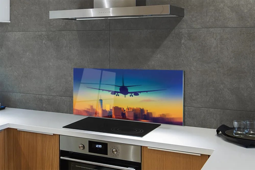 Panel nad Blat Kuchenny Samolot o Zachodzie Słońca