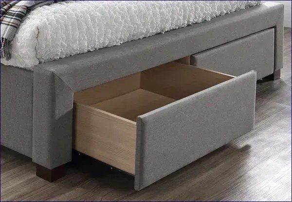 Tapicerowane łóżko Kamillo 3X 180x200 - popielate