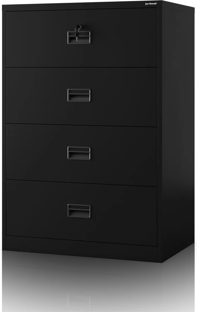 Szafa kartotekowa metalowa czarna, 900x1320x600 mm: SARA XL V4