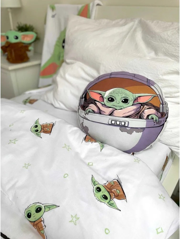 Poduszka dziecięca z mikropluszu ø 40 cm Star Wars "Mandalorian 02" – Jerry Fabrics