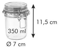 Tescoma Słoik na przetwory z klipsem DELLA CASA, 350 ml, 350