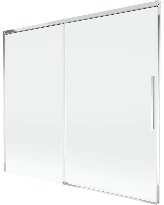 Mexen Rox parawan nawannowy 2-skrzydłowy rozsuwany 180 x 150 cm, transparent, chrom - 8C9-180-001-01-00
