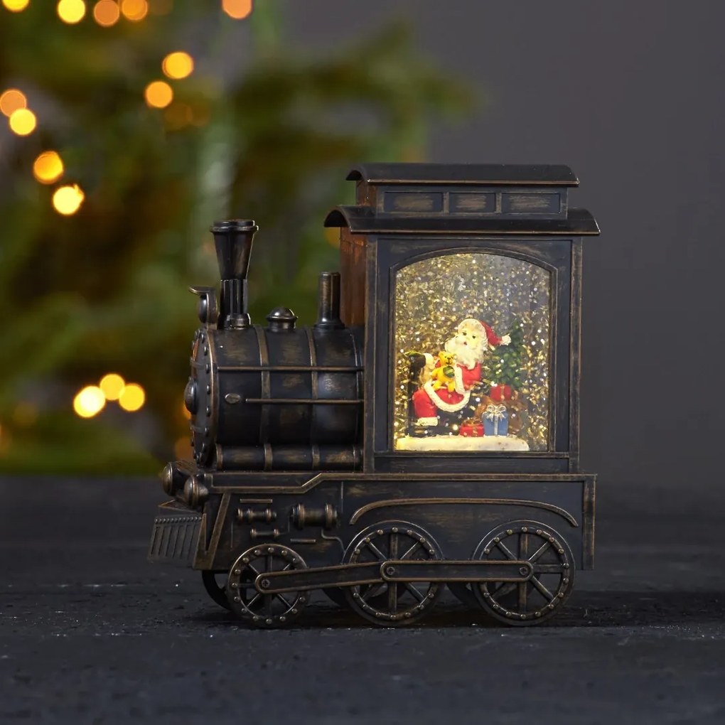 Dekoracyjna lokomotywa ze świętym Mikołajem Vinter