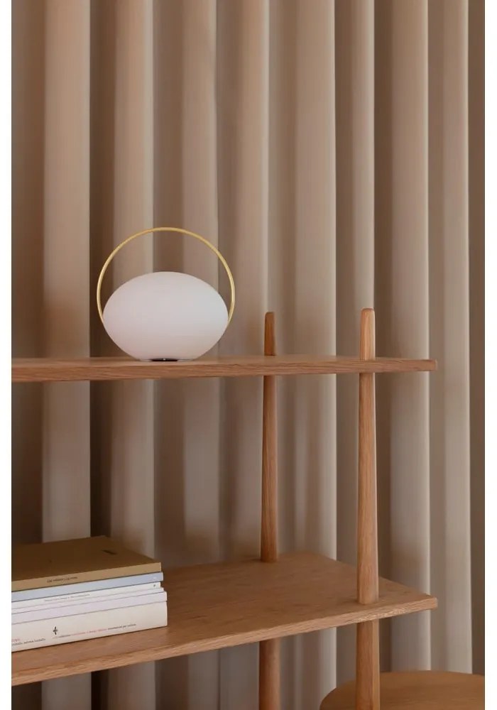 Biała lampa stołowa LED ze ściemniaczem (wysokość 19 cm) Orbit – UMAGE