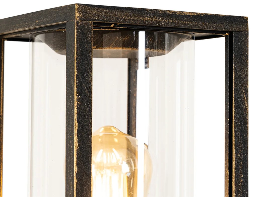 Zewnetrzna Vintage'owa lampa podłogowa zewnętrzna antyczne złoto 100 cm IP44 - CharloisPrzemysłowy Oswietlenie zewnetrzne