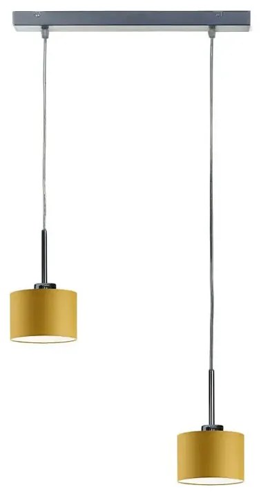 Lampa wisząca z okrągłymi kloszami na srebrnym stelażu - G4-A46