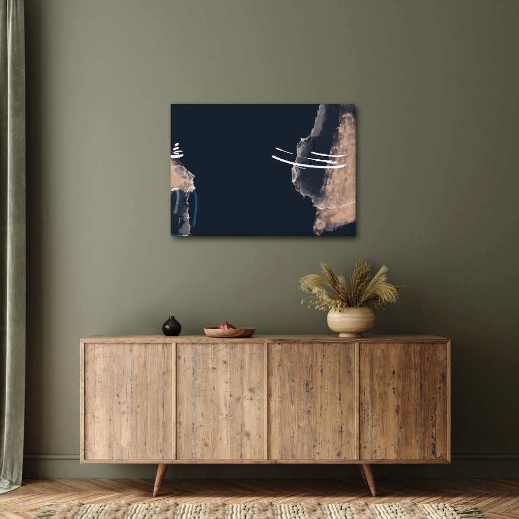 Obraz - Ciemnoniebieska abstrakcja (70x50 cm)