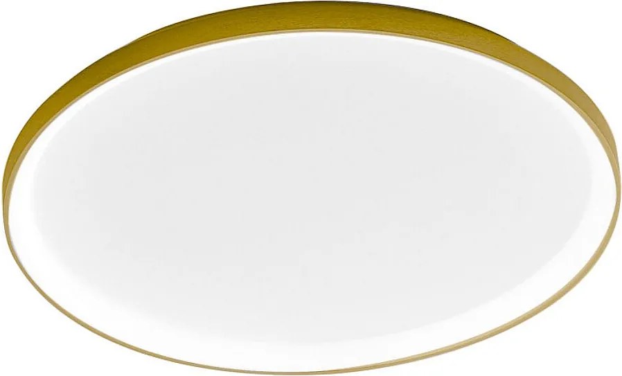 Krizia lampa sufitowa LED 60 W, ściemnialna, 5300 lm, ciepłe światło 3000 K, opalowy dyfuzor, złote aluminium, Ø60 cm