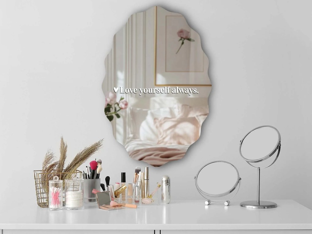 Naklejka na lustro S36 – Love yourself always. 39x3