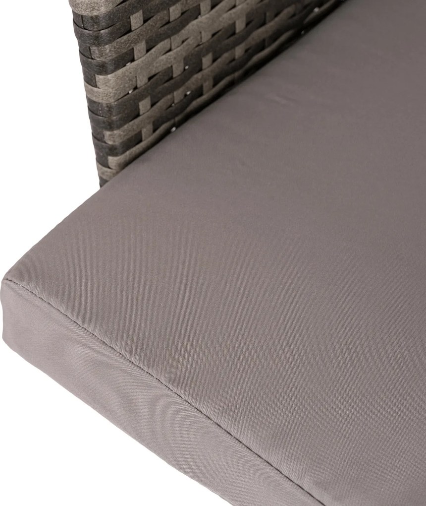 Krzesła ogrodowe Selto zestaw 2 szt. technorattan, szare, z poduszkami