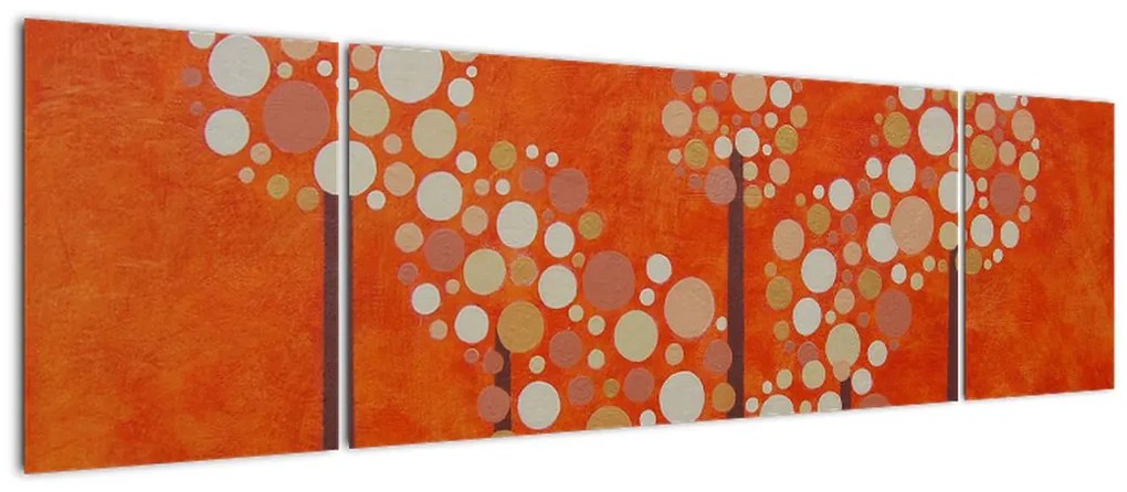 Obraz - Pomarańczowy las (170x50 cm)