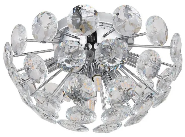 Globo 16047DC - Plafon VIRINA 10xG9/7W/230V chrom błyszczący śr. 39 cm