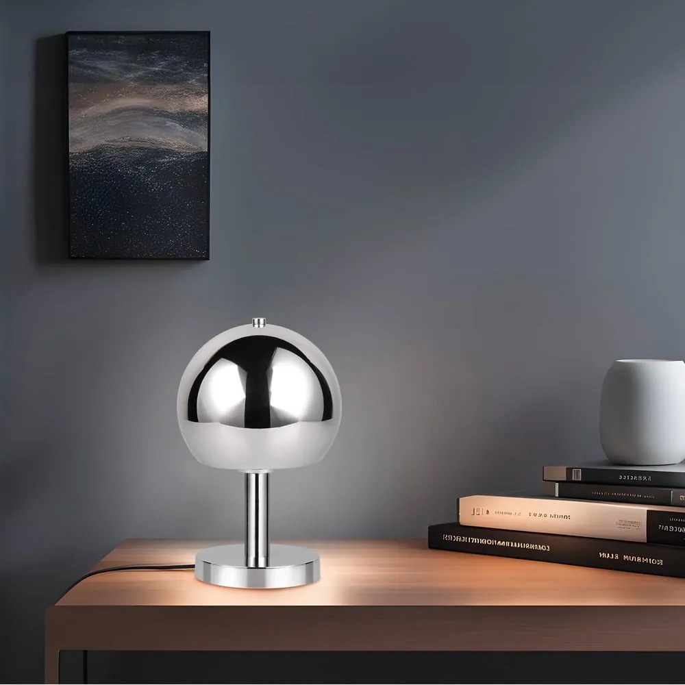 Lampa stołowa w kolorze srebra (wys. 29 cm) Boccia – Trio