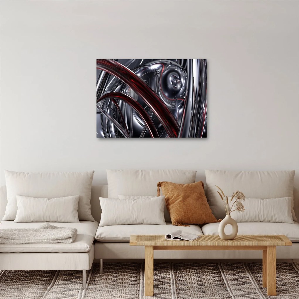 Obraz szarej abstrakcji (70x50 cm)