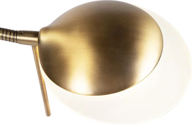 Nowoczesna lampa podłogowa brązowa zintegrowana z LED i ściemniaczem - Lexus