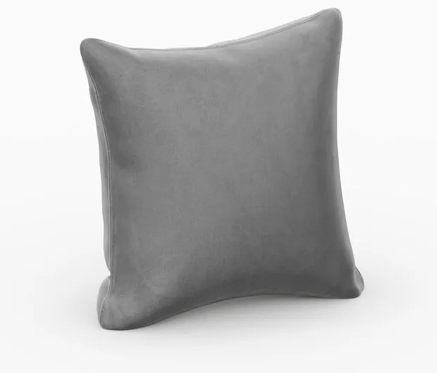 Szara aksamitna poduszka do sofy modułowej Rome Velvet – Cosmopolitan Design