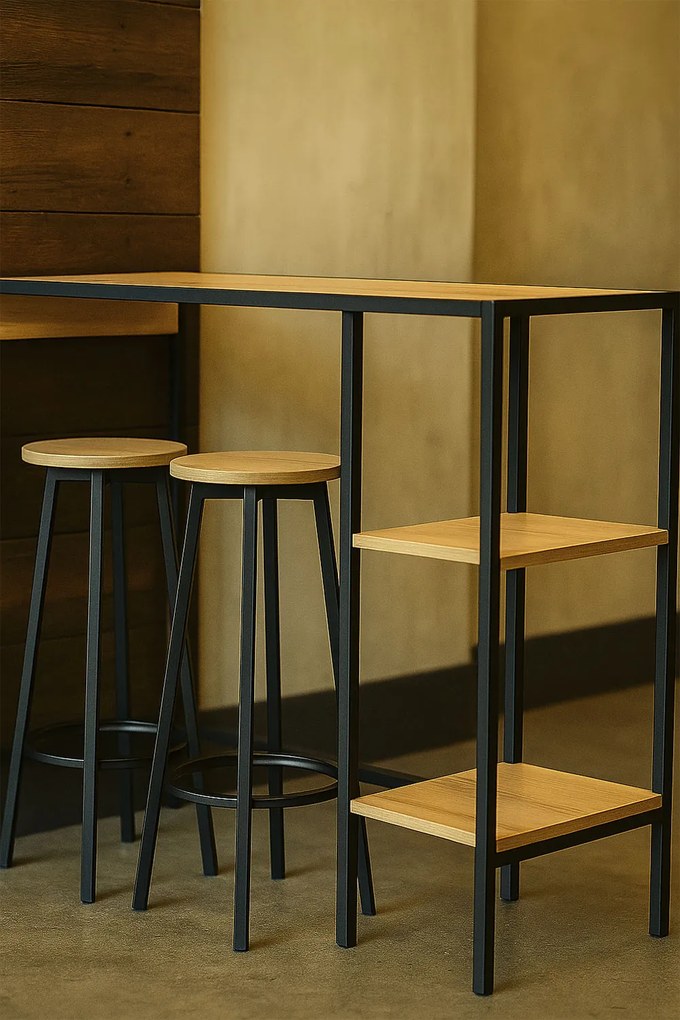 Set Bar Mesa Alta + 2 Taburetes Loku