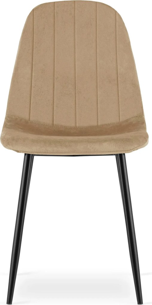 Brązowe krzesło tapicerowane metalowe N0-H74