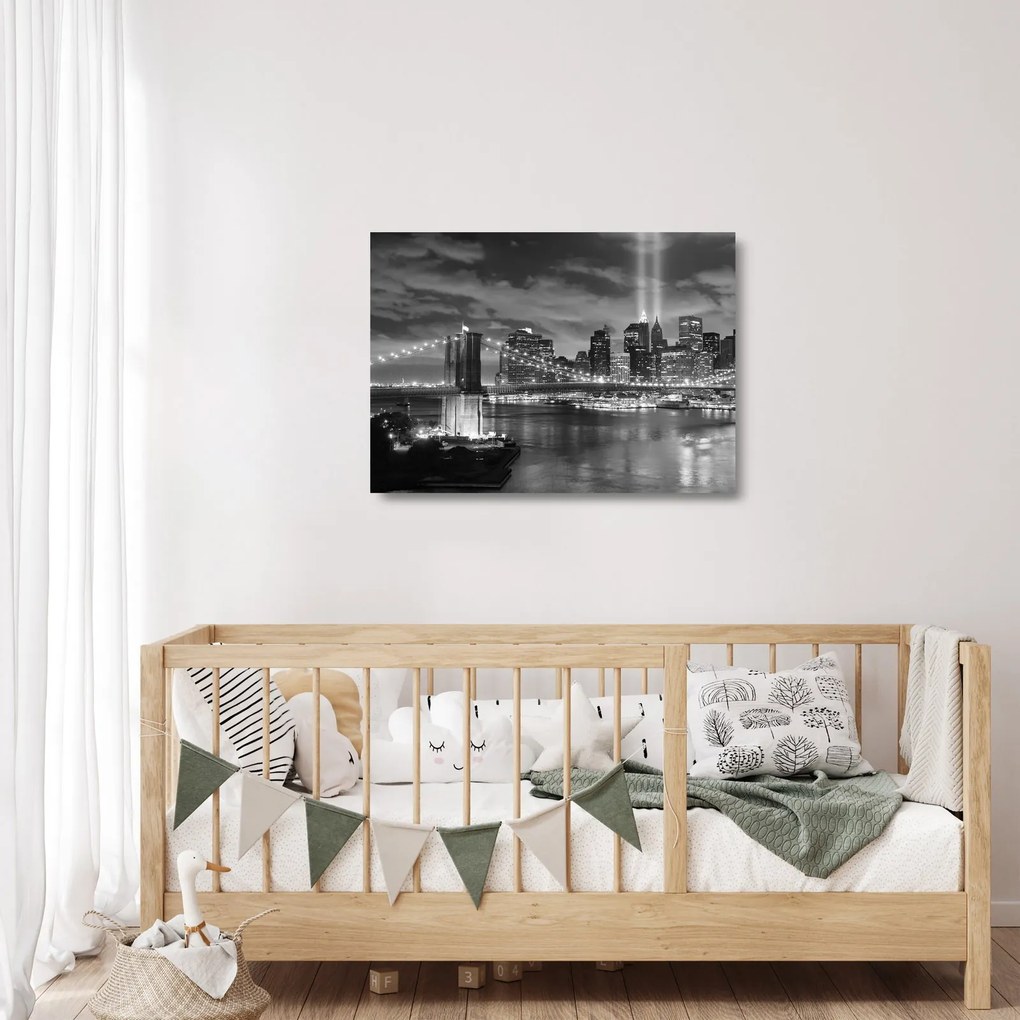 Obraz na szkle - Most Brookliński (70x50 cm)