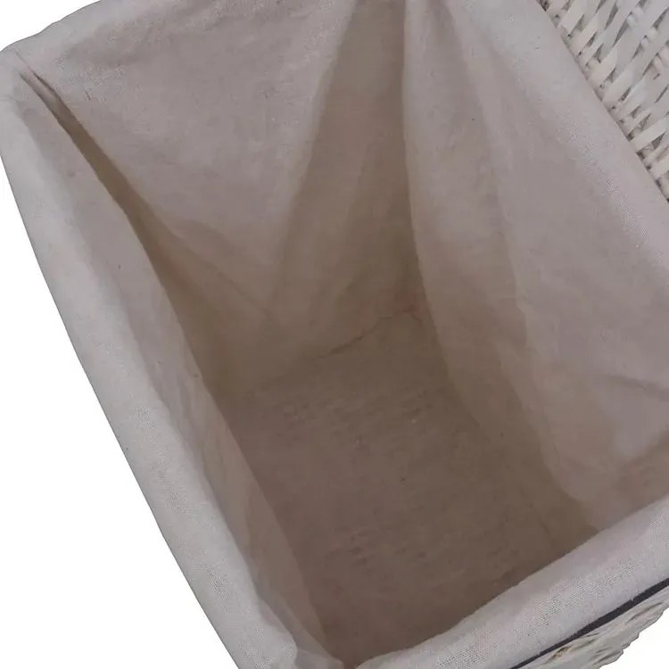 Biały wiklinowy kosz na pranie - Viver