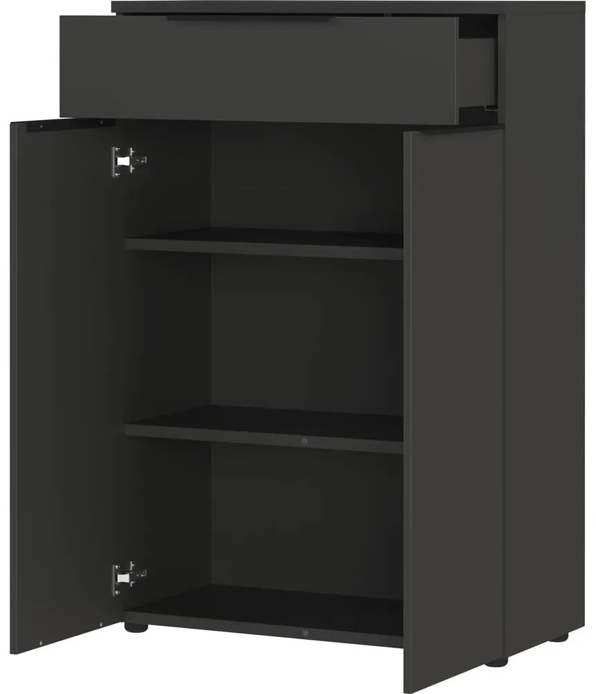 Antracytowa wysoka komoda 81x120 cm Mailand – Germania