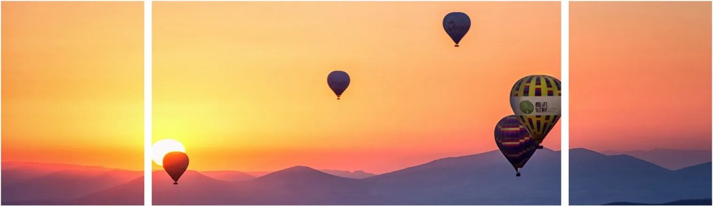 Obraz balonów na ogrzane powietrze (170x50 cm)