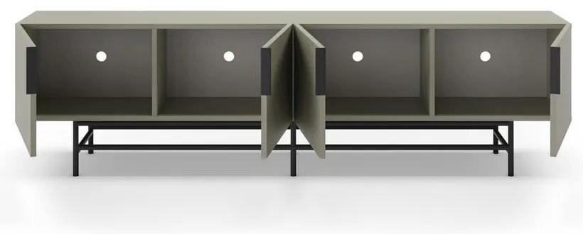 Zielonoszara szafka pod TV 200x63,5 cm Eldia – Marckeric