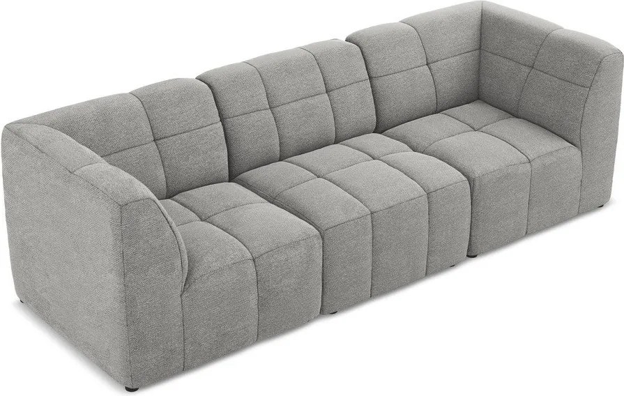 Szara sofa z materiału bouclé 255 cm Aloha – Makamii
