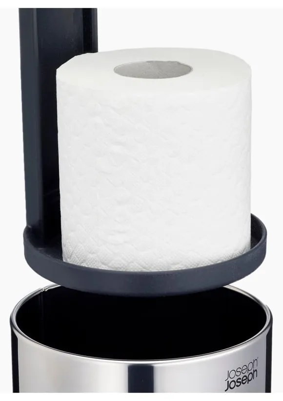 Metalowy stojak na papier toaletowy w kolorze srebra Luxe – Joseph Joseph
