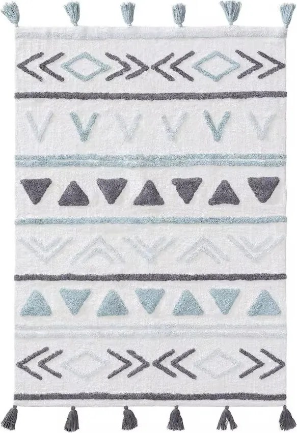 Bawełniany dywan dziecięcy w geometryczne wzory Levi