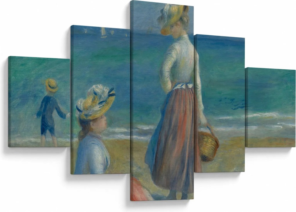 Obraz - Auguste Renoir, Figures on the Beach, reprodukcje (125x70 cm)
