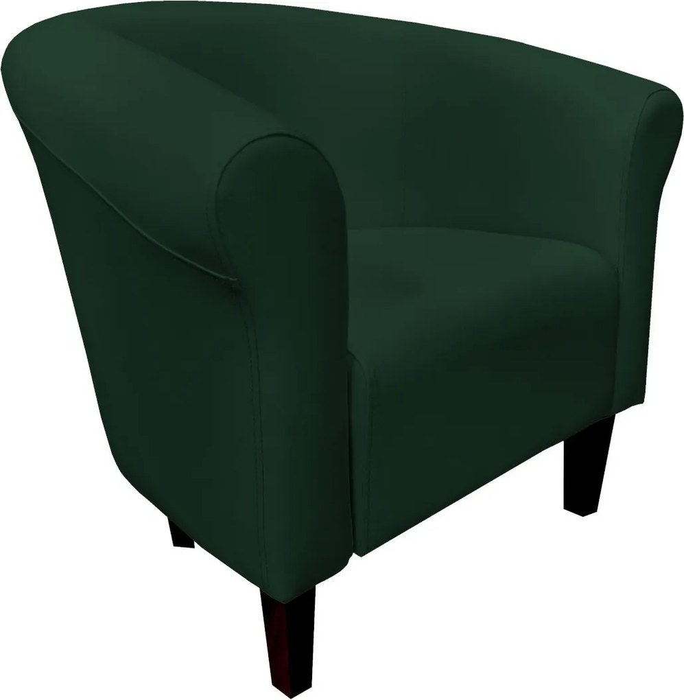 Fotel Milo tkanina Eko-skóra elegancki fotel do salonu i gabinetu : Kolor nogi - Venge, Kolor tkaniny - EKO-SKÓRA - 6D, Wysokość nogi - 15 cm