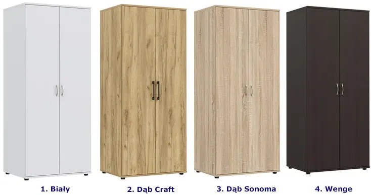 Dwudrzwiowa szafa biurowa z drążkiem dąb craft - Ormenio
